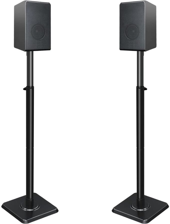 White-Label® Luidspreker Standaard - Speaker Statief - Luidsprekerstandaard - Zwart