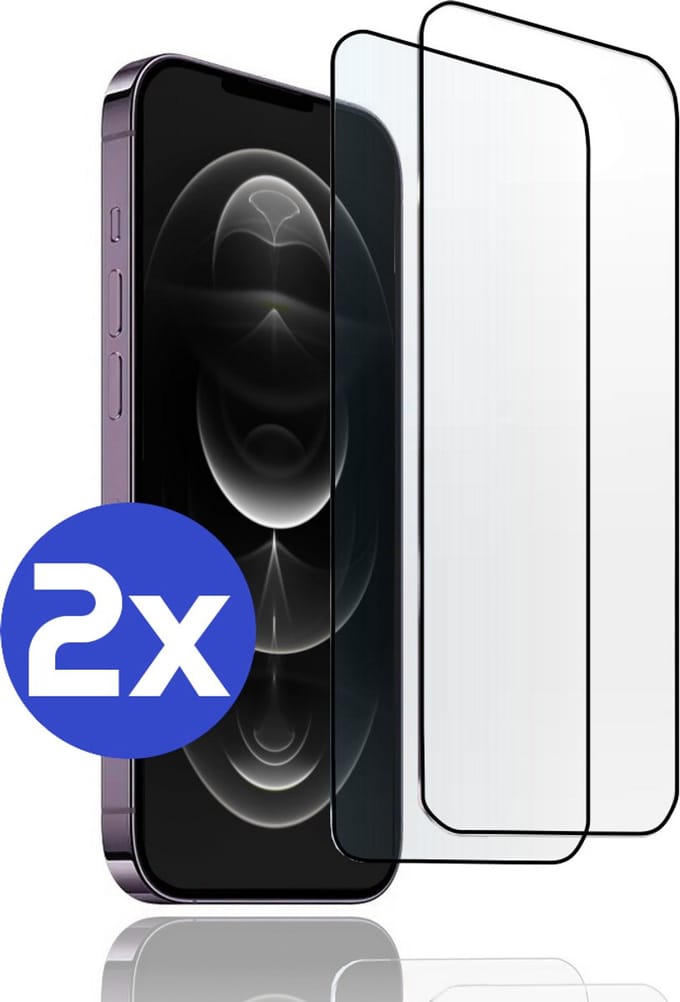 ArmorDrop Full Guard Screenprotector Geschikt Voor iPhone 12 / 12 Pro - Gehard Glas - 2 Stuks