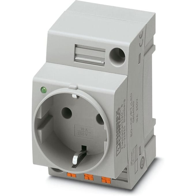 Contactdoos voor schakelkast Phoenix Contact EO-CF/PT/LED Grijs (l x b) 60 mm x 45 mm