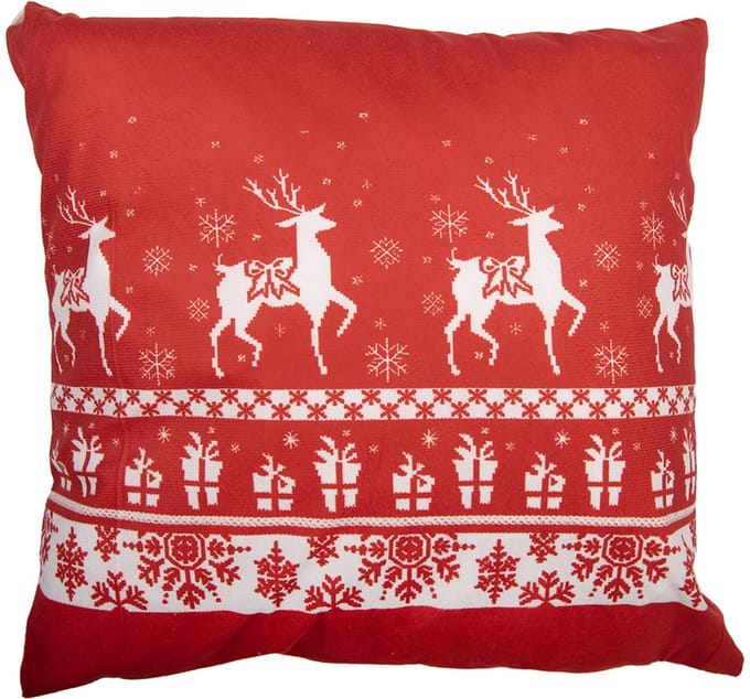 Clayre & Eef Kussenhoes 45x45 cm Rood Polyester