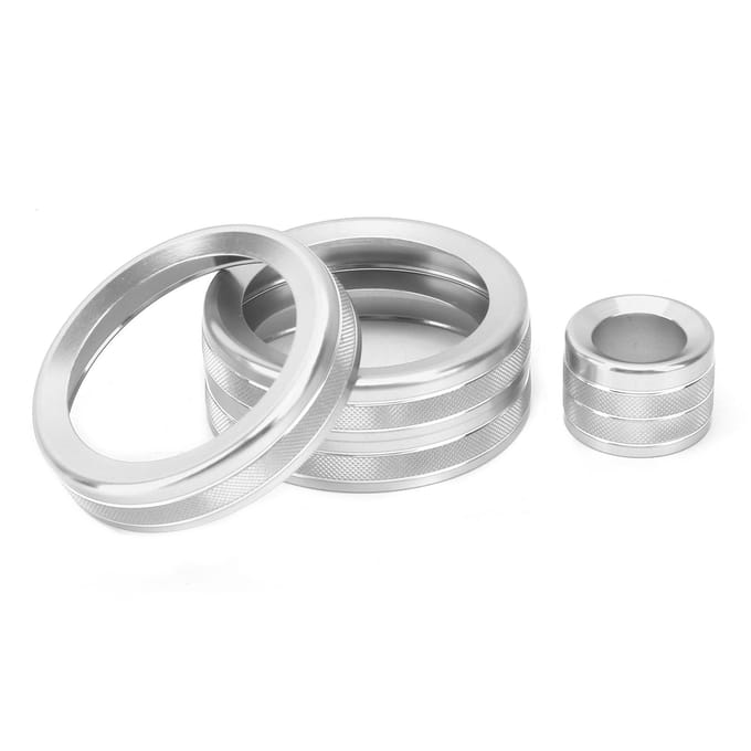 4 Stuks AC Knop Ring Sierlijst Volume Regelaar Decor Pasvorm voor Range Rover Evoque 20122018Rood zilver