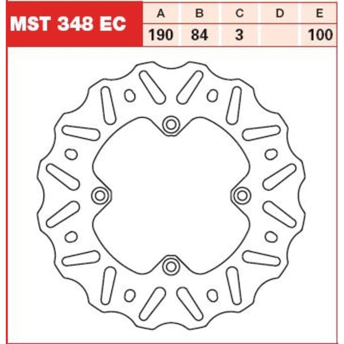 Remschijf TRW MST348, 1 Stuk