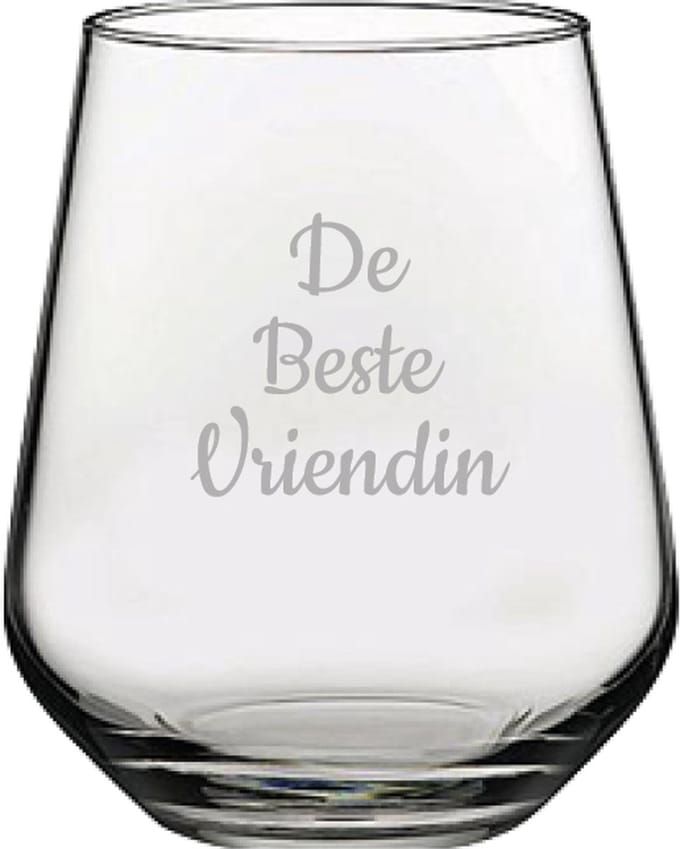 Gegraveerde Drinkglas 42,5cl De Beste Vriendin