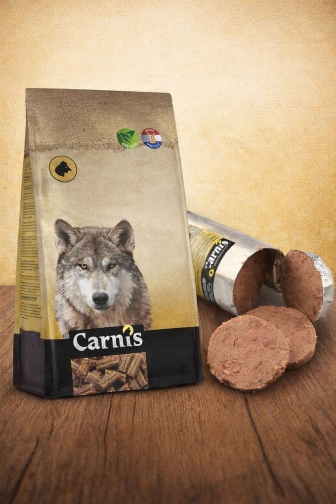 Carnis Rabbit Regular geperst hondenvoer 12,5 kg + Gestoomde worst kip 200gr - Hond