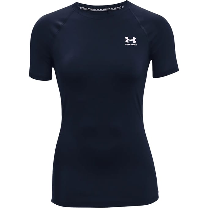 Under Armour Hg Authentics Comp T-shirt Met Korte Mouwen Blauw S Vrouw