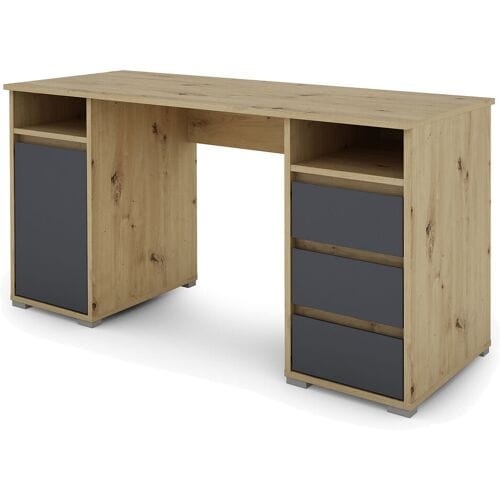 BYLIVING Bureau Lobo (Ambachtelijk eiken/antraciet)