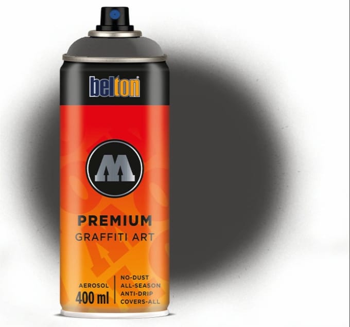 Molotow - Belton Premium 400ml Spray Can Black Grey Neutral