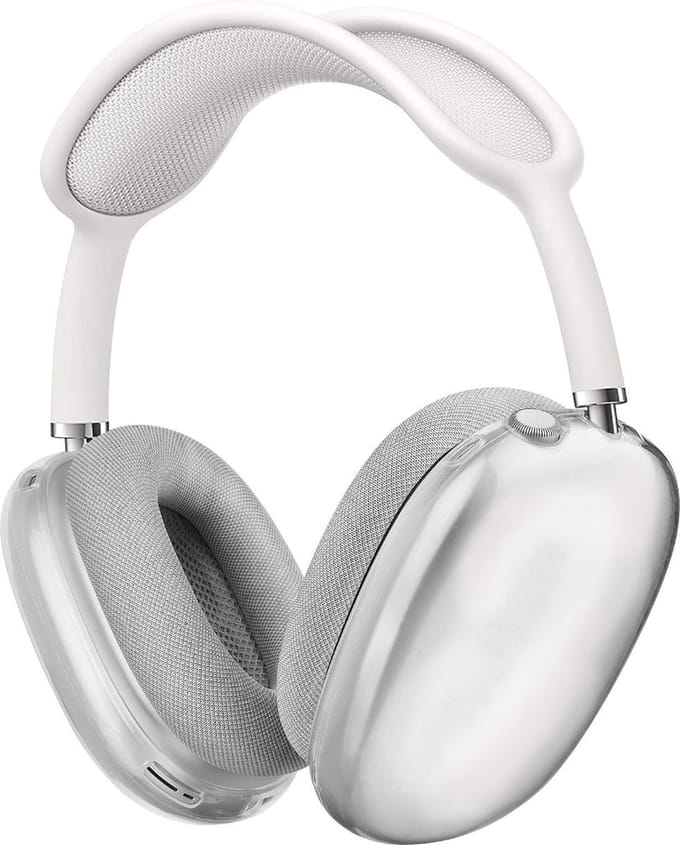 KELERINO. Siliconen Transparant Cover Case geschikt voor Airpods Max - Transparant