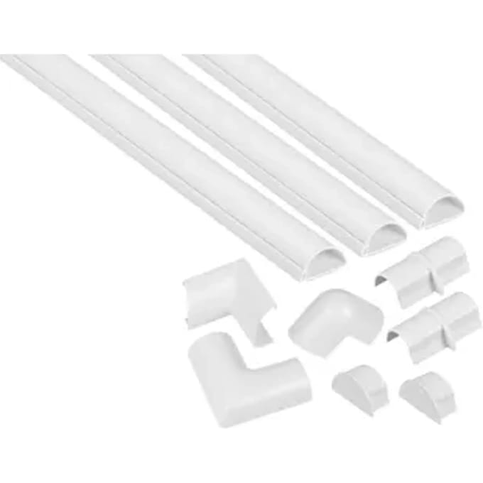 D-line Kabelgoot Verbindingenset Zelfklevend + Clip-over Accessoires 30x15mm Wit