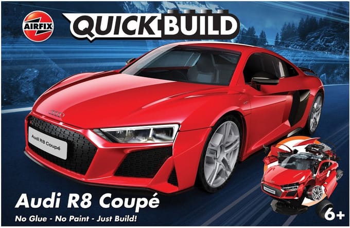 Airfix Modelbouwpakket Auto - J6049 QUICKBUILD Audi R8 Coupe Car Plastic - Airfix - Modelbouw