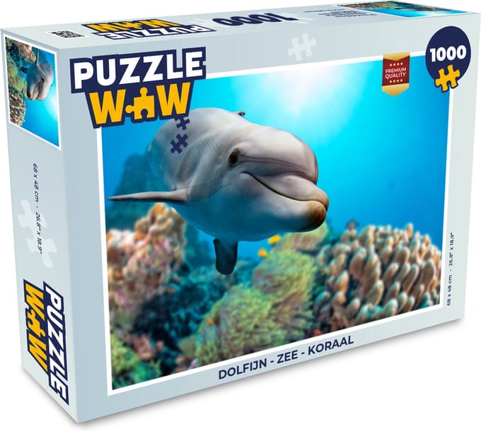 Puzzel Dolfijn - Zee - Koraal - Legpuzzel - Puzzel 1000 stukjes volwassenen