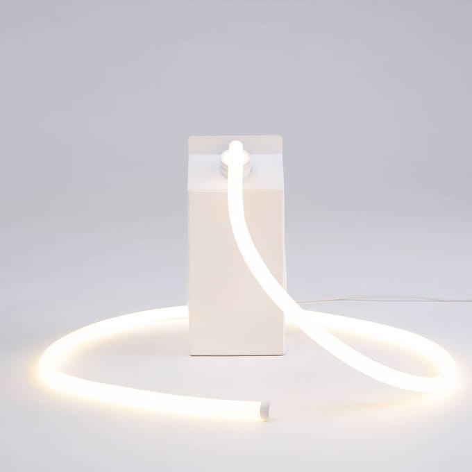SELETTI LED decoratie-tafellamp Daily Glow melkverpakking