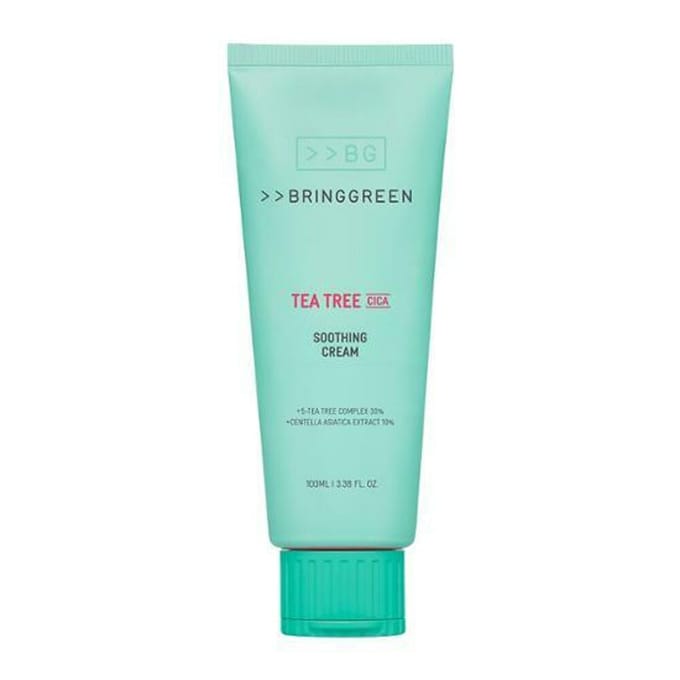 BRINGGREEN Tea Tree Cica Verzachtende Crème Plus Kalmerende Vochtigheidscrème 100ml blue