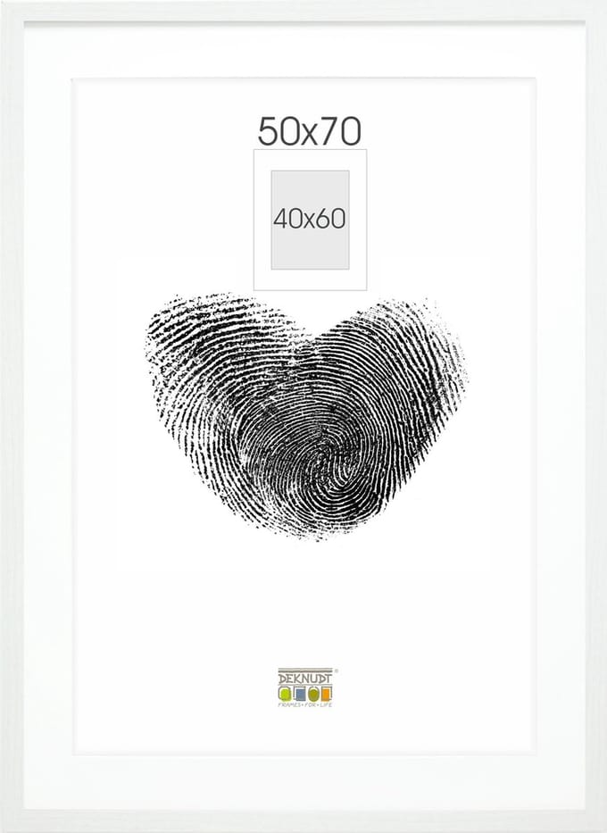 Deknudt Frames fotolijst - wit met passe-partout - 40x60 / 50x70 cm