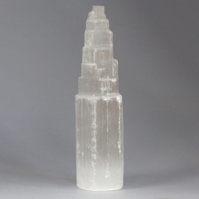 Natuurlijke Seleniettoren - 20 cm
