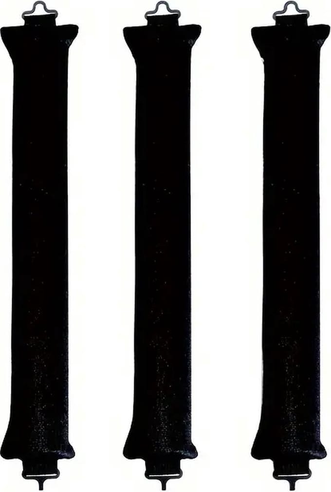 Heatless curls - set van 3 - zwart
