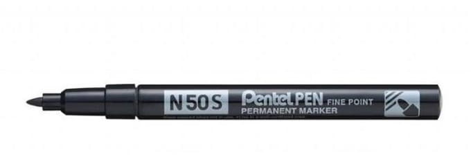 Pentel N50S markeerstift 1 stuk(s) Kogelpunt Zwart