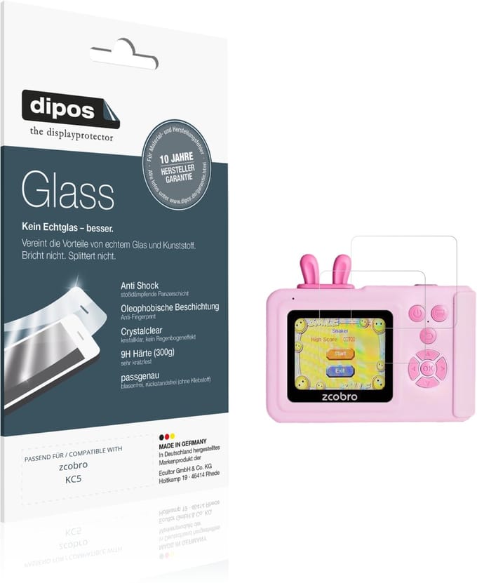 dipos – 2x Pantserfolie geschikt voor zcobro KC5 | 9H Screenprotector