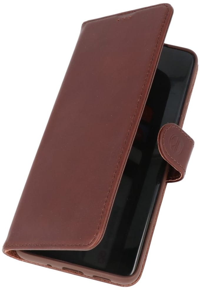 Rico Vitello Echt Lederen Booktype Hoesje - Hoesje Geschikt voor Samsung Galaxy S20 Plus - Mocca