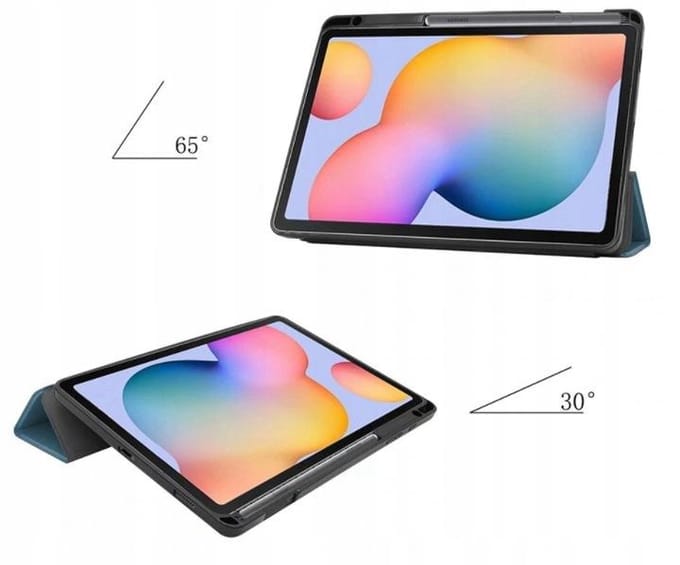 EtuiTab Samsung Galaxy Tab S6 Lite - Tablethoes - Zwart - Met Rysikhouder
