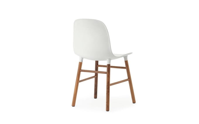 Normann Copenhagen - Form stoel met houten frame - wit - notenhout