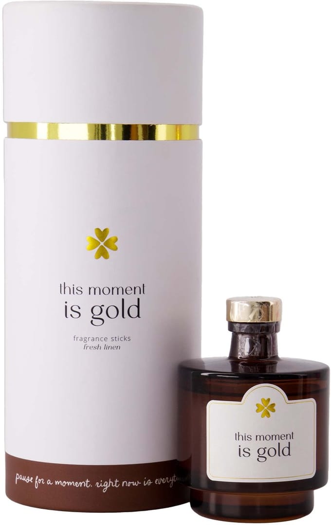 Zusss Geurstokjes In Koker This Moment Is Gold Glas White / Brown