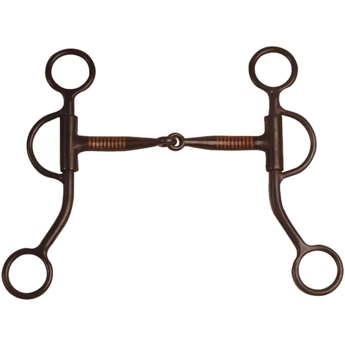 Mors western snaffle voor paard met koperinleg Pool's