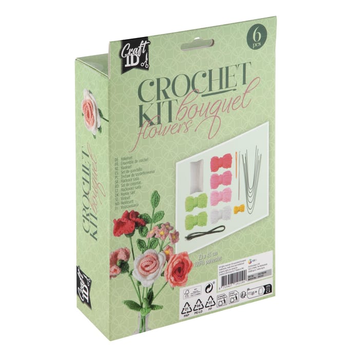 Creative Craft Group CROCHET KIT Crochet kit FLOWERS Pink