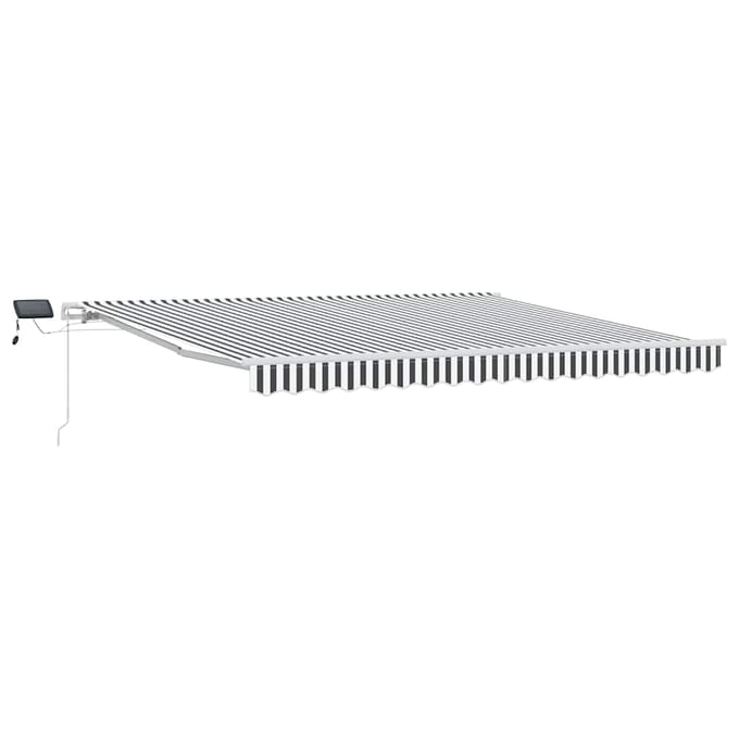 vidaXL - Uitschuifbare - luifel - Antraciet - en - Wit - 400 - × - 300 - cm