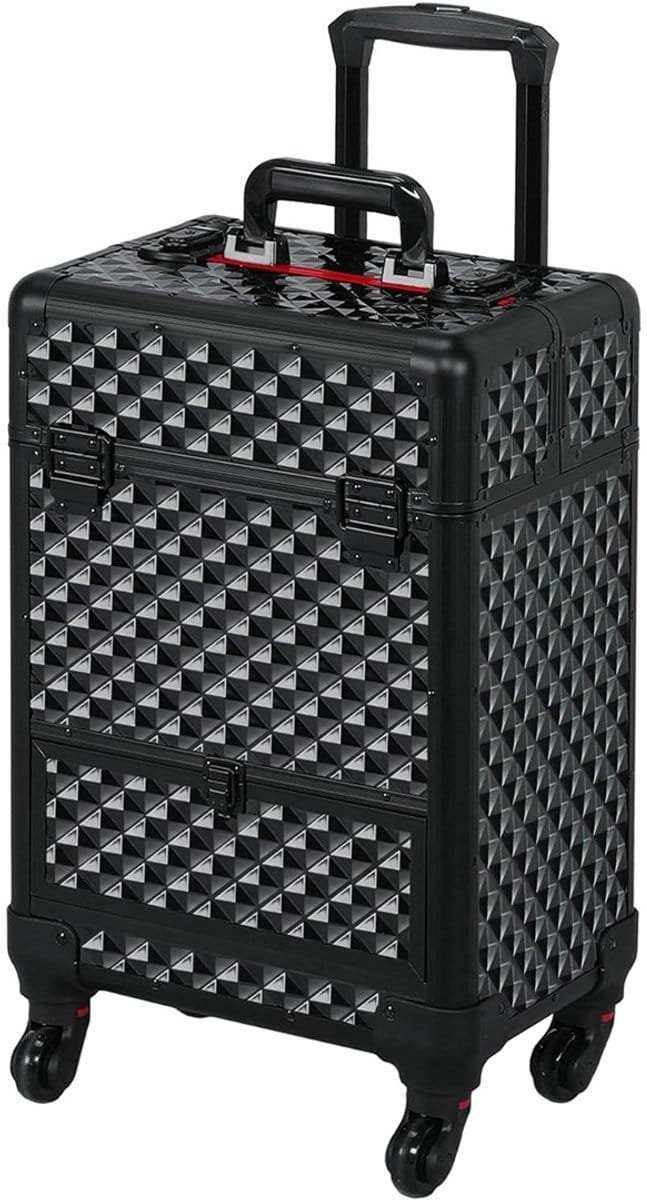 Core® Kapperstas – Kapperskoffer Met Schouder Riem – Zwart - 34cm x 24cm x 55cm