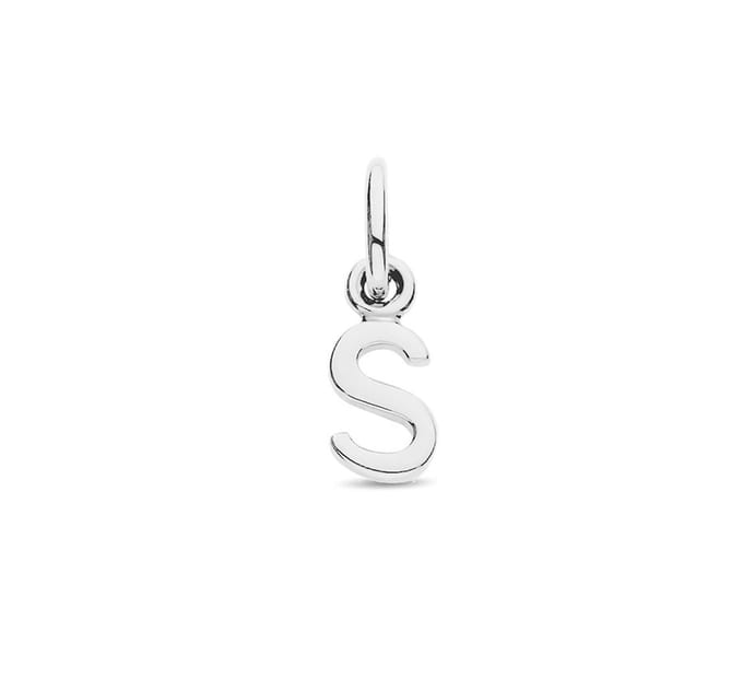 Zilver Gerhodineerde Hanger letter S 1333759