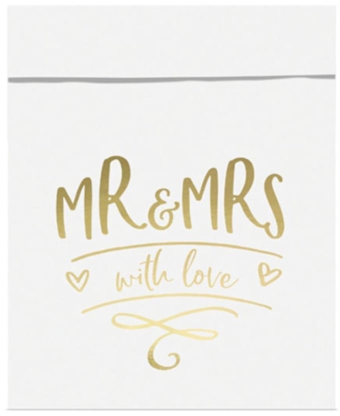 Feestzakje Mr & Mrs With Love 6x