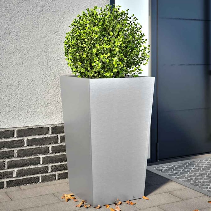 vidaXL - Plantenbakken - 2 - st - 45x45x75 - cm - gegalvaniseerd - staal