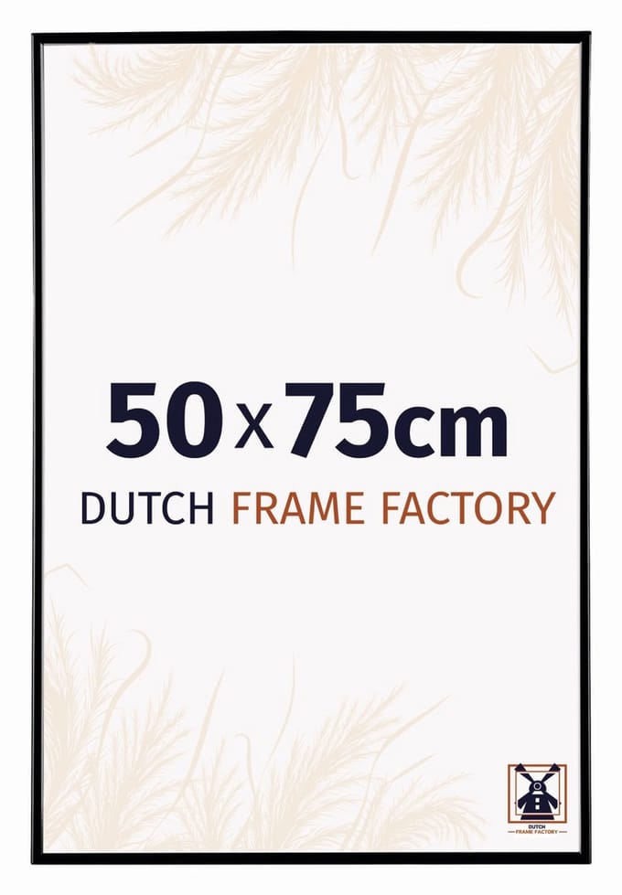 Fotolijst 50x75 cm - Kunststof - Zwart Hoogglans - Easy