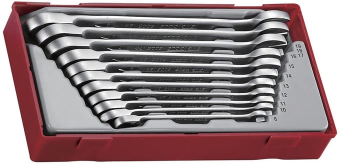 Ratel-steekringsleutel set TT1 tray 8-19mm 11 delig Teng Tools TT6511R