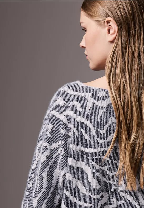 Pluizig shirt met patroon