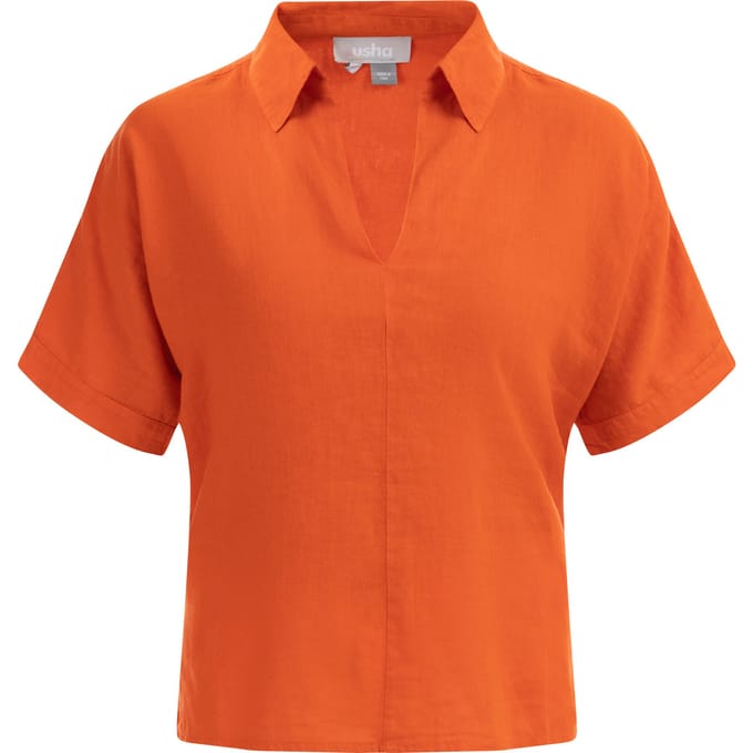 usha Blouse shirt Dames oranje