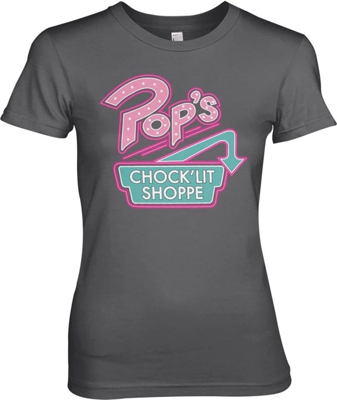 Riverdale Pop's Chock'Lit Shoppe Girly T-shirt voor dames, donkergrijs