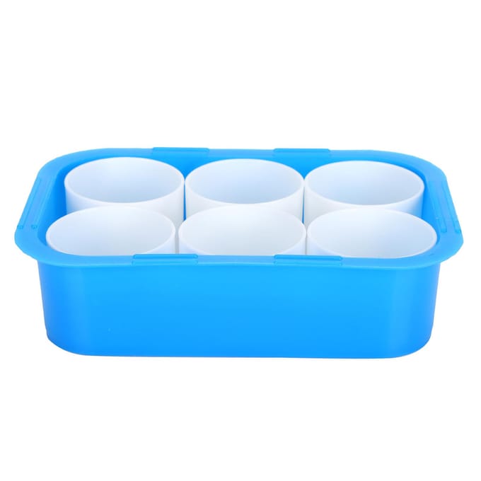 6 stuks Verfmengbekers Container Plastic Aquarelcontainers voor het Mengen van Verf white