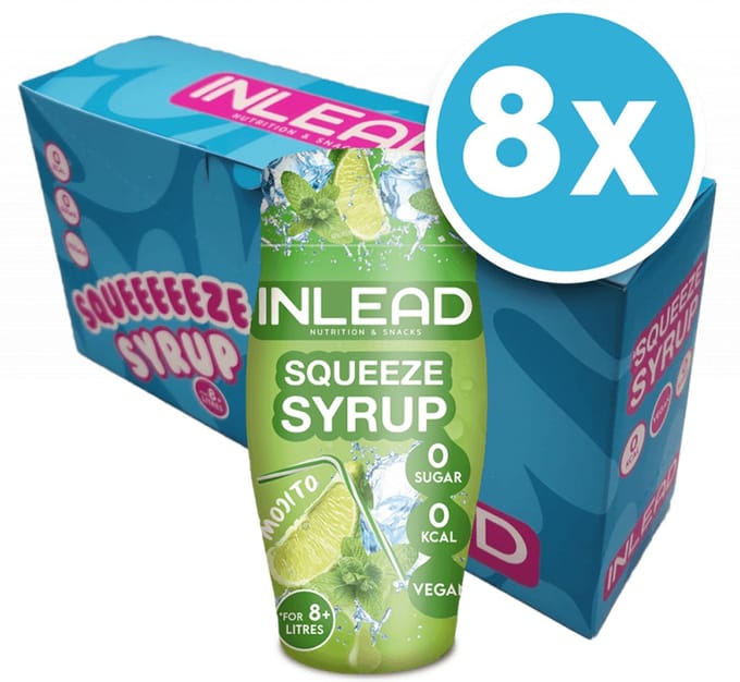 Inlead Squeeze Syrup (8x65ml) Mojito - Functionele voeding - Smaakstoffen/zoetstoffen