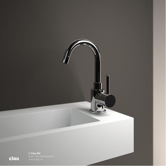 Clou Freddo 1 fonteinkraan 5.5x20.5cm draaibare uitloop chroom