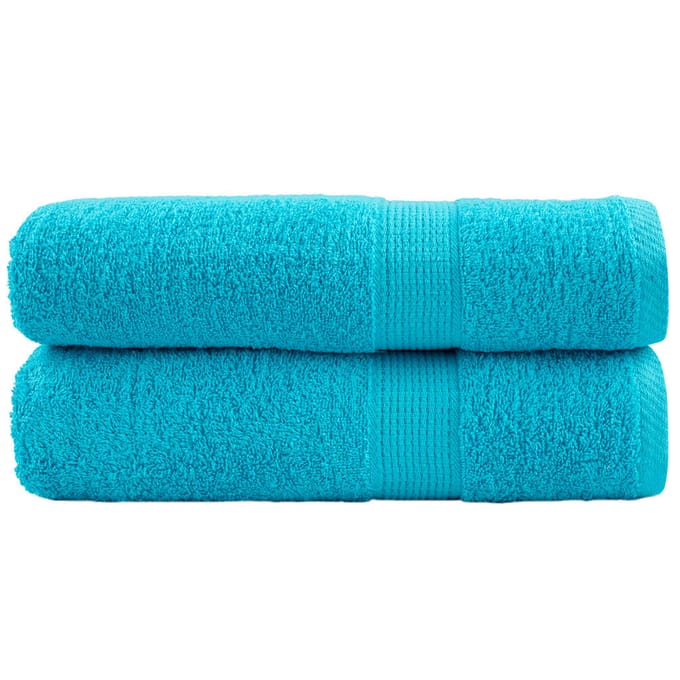 vidaXL - Handdoeken - SOLUND - 2 - st - 600 - g/m² - 50x100 - cm - turquoise