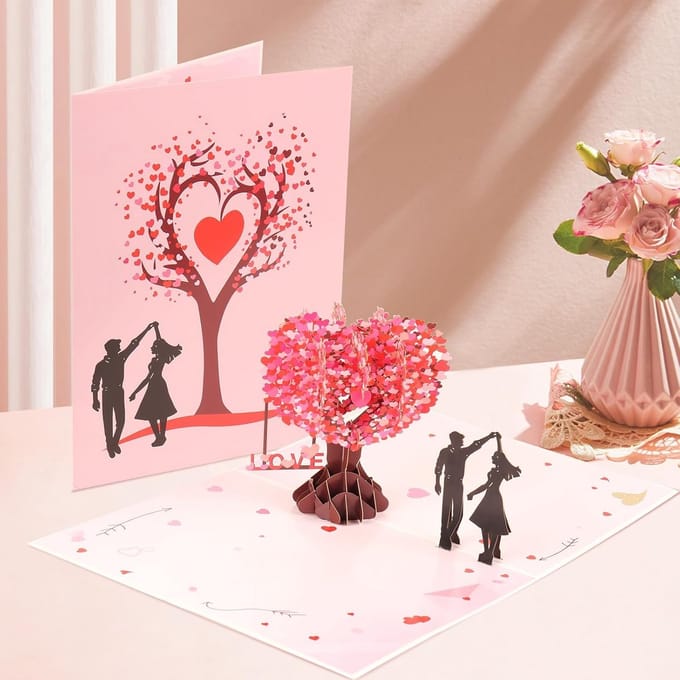 Hartenkaart 3D Verjaardagskaart Uniek Pop-up Ontwerp