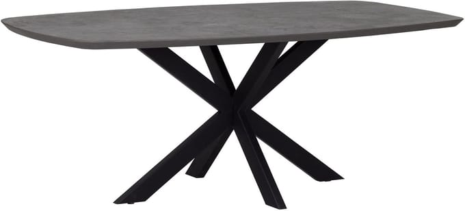 DTP Home Dining table Vito Danish oval 200 PEPPER,76x200x100 cm, mortex