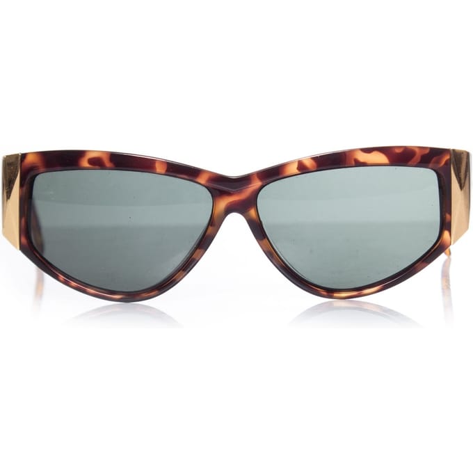 Gianni Versace Tortoise Shell Rechthoekige Zonnebril.