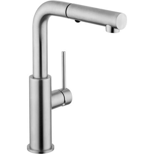 Herzbach Design iX Single hole sink mixer with pull-out shower head 17.136090.1.09