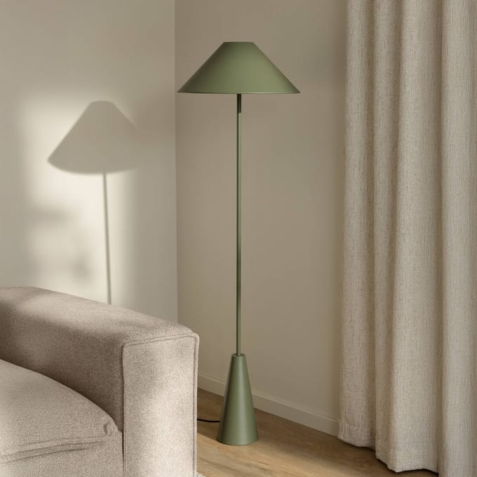Globen Lighting vloerlamp Cannes, groen, metaal, 140 cm