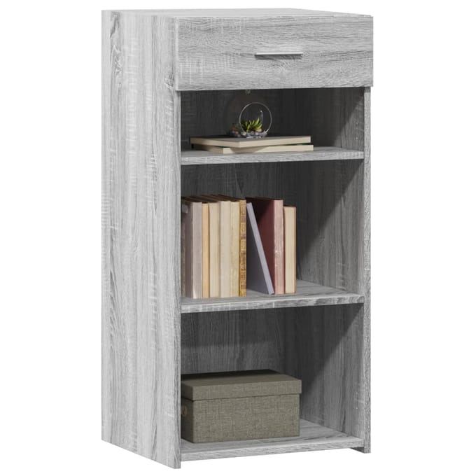 vidaXL - Dressoir - 45x42,5x93 - cm - bewerkt - hout - grijs - sonoma - eikenkleurig