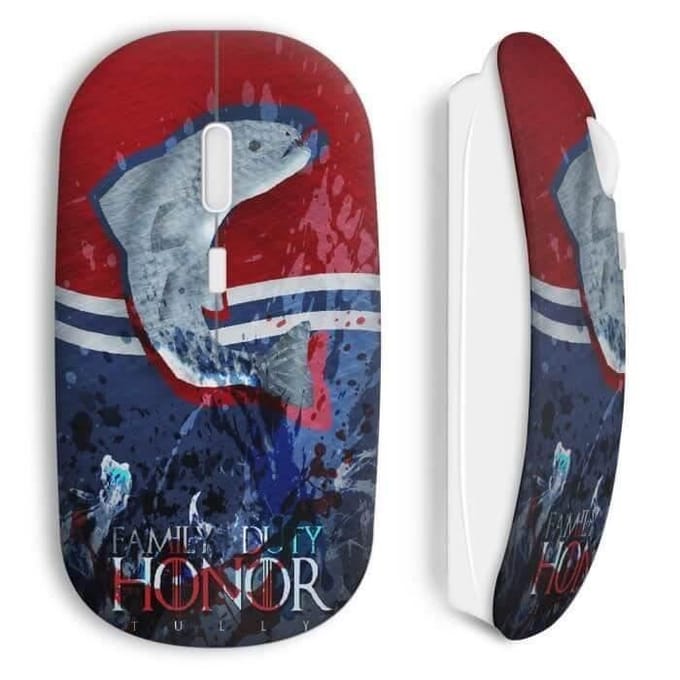 Souris sans fil - Game of Thrones - Family Duty Honor - Rouge - USB Wi-Fi - Compatible Mac et PC