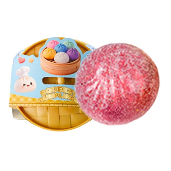 Nieuwe 12 stijlen Glitter Dumpling Glitter Dumpling Squishy met Doos Dumplings Sensorisch Knijpspeelgoed voor Stressverlichting